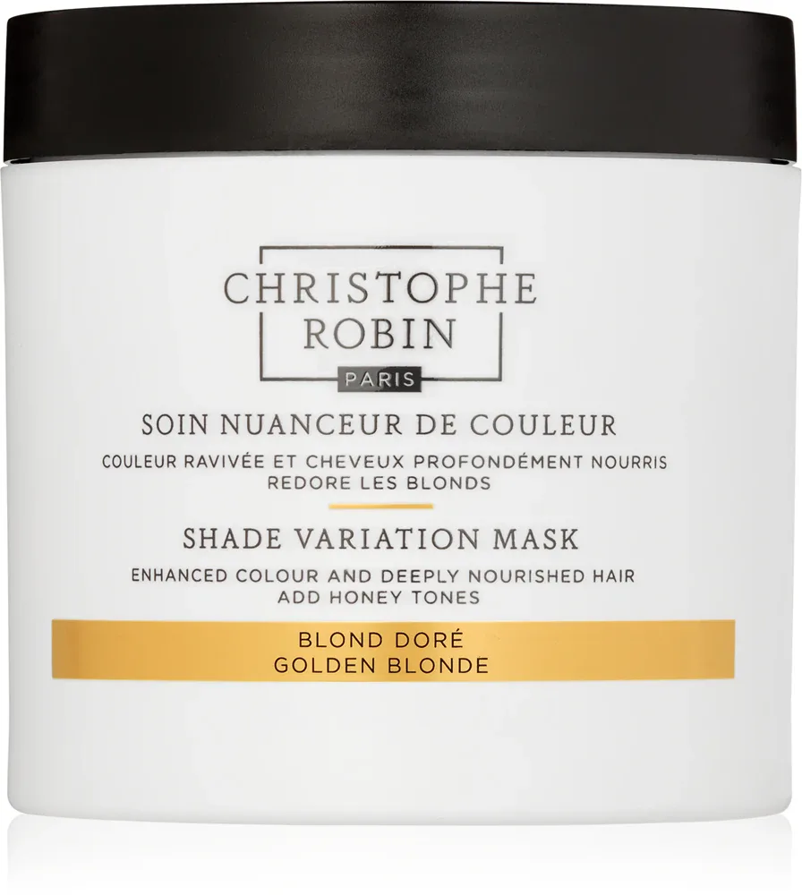 Маска для волос Christophe Robin Shade Variation Mask для окрашенных и осветлённых волос, нейтрализует оранжевые подтоны, 250 мл, оттенок Golden Blond