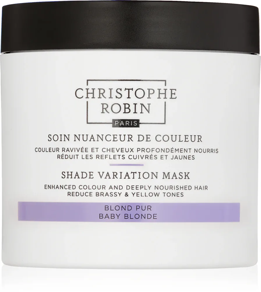 Маска для волос Christophe Robin Shade Variation Mask для окрашенных и осветлённых волос, нейтрализует оранжевые подтоны, 250 мл, оттенок Baby Blonde