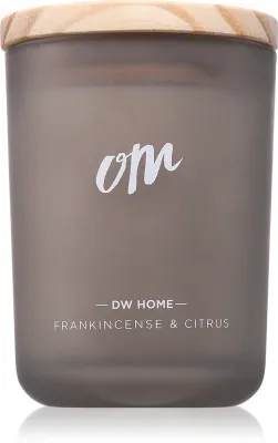 Свеча ароматическая DW Home Zen Om с нотами ладана и сандала, воск ручной заливки, 221 г