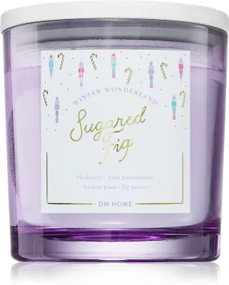 Свеча ароматическая DW Home Winter Wonderland Sugared Fig свежий фруктовый аромат, с двумя фитилями, 510 г