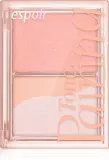 Румяна для лица espoir Tone Pairing Cheek палетка из трёх оттенков, с хайлайтером, 9 г, оттенок Peach Fizz — фото 1