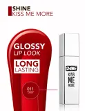 Помада для губ flormar Shine Kiss Me More жидкая, с блеском, стойкая, 3,5 мл, оттенок 011 Candy — фото 3