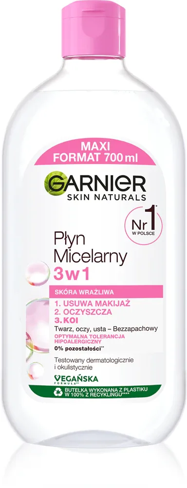 Мицеллярная вода Garnier Micellar для лица, глаз и губ, для чувствительной кожи, 700 мл