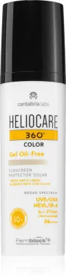 Солнцезащитный гель для лица Heliocare 360 Color Gel Oil-Free SPF 50+, с тонирующим эффектом, 50 мл