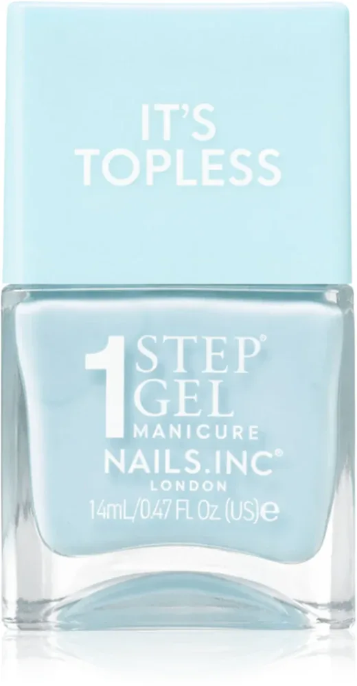 Лак для ногтей Nails Inc. It’s Topless стойкий, увлажняющий, 14 мл, оттенок Giselle Icy Blue