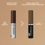 L’Oréal Paris Infaillible Brows - Гель для бровей L’Oreal Paris Infaillible Brows для макияжа бровей, 4,9 мл, 4.9 мл, оттенок 3.0 Brunette — фото 3