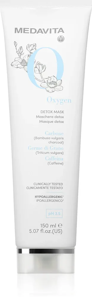 Маска для волос Medavita Oxygen Detox Mask детокс, с кофеином и активированным углём, 150 мл