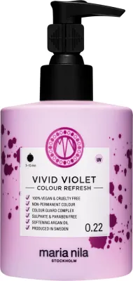 Оттеночная маска для волос Maria Nila Colour Refresh Vivid Violet с аргановым маслом, фиолетовая, 300 мл