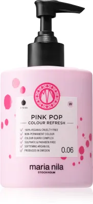 Тонирующая маска для волос Maria Nila Colour Refresh Pink Pop, смываемая, розовый оттенок, 300 мл