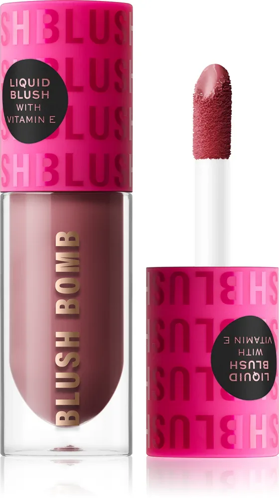 Румяна Revolution Blush Bomb кремовые, с аппликатором, с витамином E, 4,6 мл, оттенок Rose Lust
