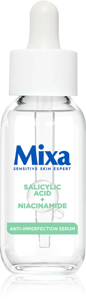 Сыворотка для лица Mixa Sensitive Skin Expert Salicylic Acid + Niacinamide, для жирной и проблемной кожи, 30 мл