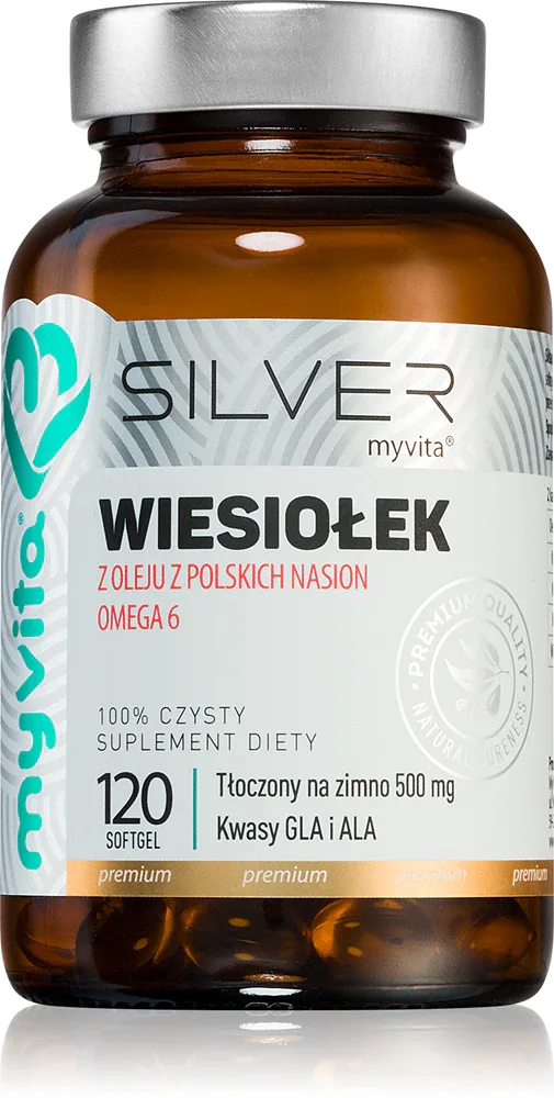 Таблетки MyVita Silver 500mg масло вечерней примулы с омега-6, 120 таблеток