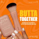 Бронзер для лица NYX Professional Makeup Buttermelt Bronzer кремовый, с сатиновым финишем, до 12 часов стойкости, 5 г, оттенок 03 Deserve Butta — фото 4