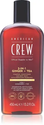 Шампунь, кондиционер и гель для душа American Crew 3 in 1 Ginger + Tea 3 в 1, для волос и тела, 450 мл