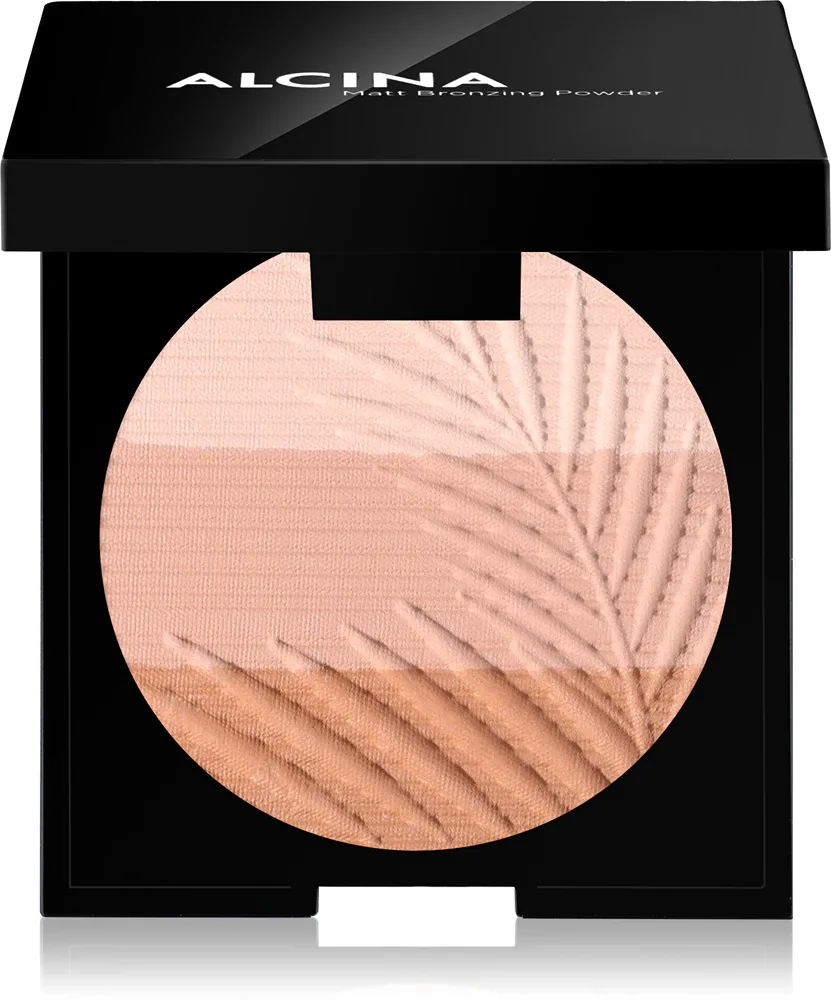 Бронзер для лица Alcina Matt Bronzing Powder матовый, три оттенка, 8,7 г