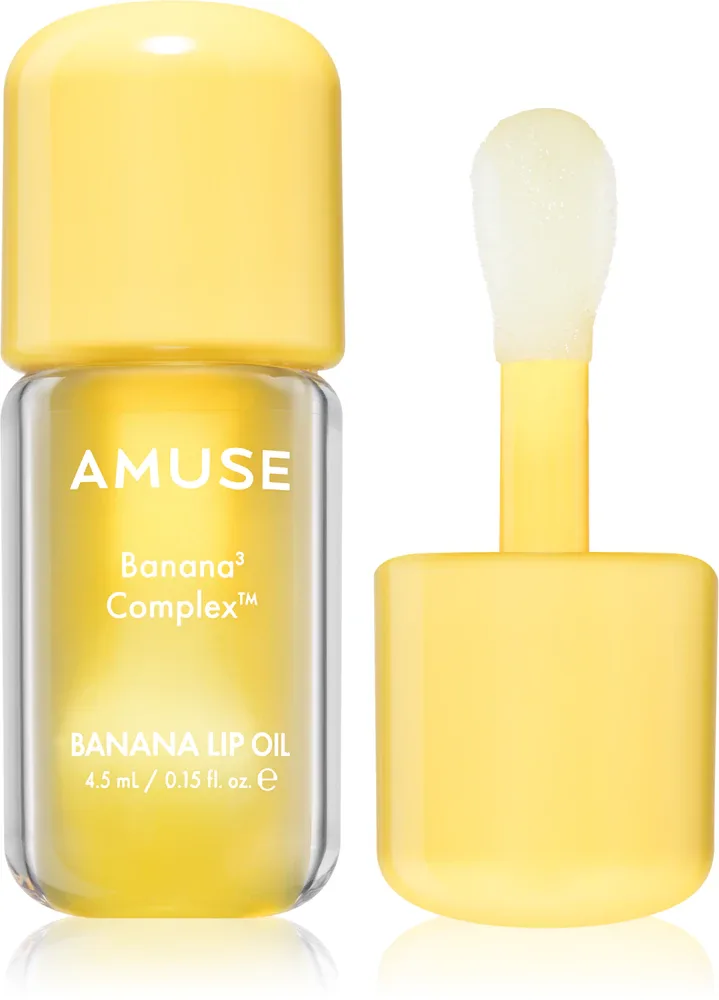 Масло для губ AMUSE Banana Lip Oil увлажняющее, с банановым ароматом, 4,5 мл, оттенок 02 Banana