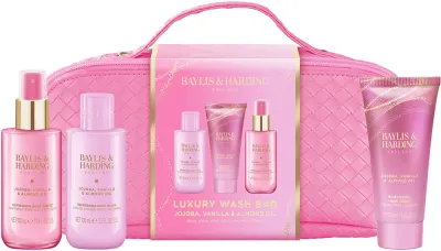 Baylis & Harding Jojoba, Vanilla & Almond Oil - Набор косметический Baylis Harding Jojoba, Vanilla Almond Oil для тела, подарочный, увлажняющий