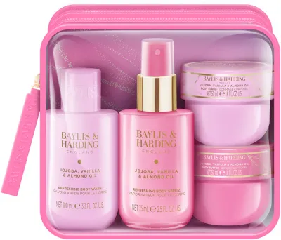 Baylis & Harding Jojoba, Vanilla & Almond Oil - Набор косметический Baylis Harding Jojoba, Vanilla Almond Oil для тела, подарочный, с фруктовым ароматом