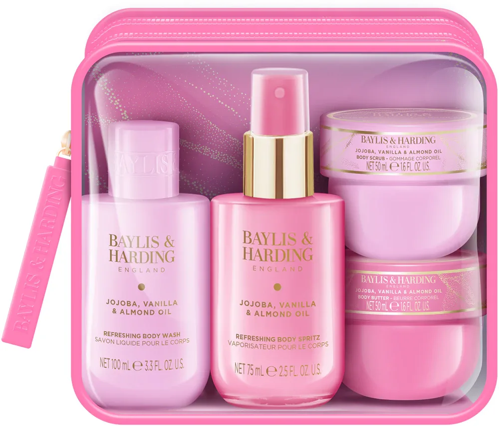 Baylis & Harding Jojoba, Vanilla & Almond Oil - Набор косметический Baylis Harding Jojoba, Vanilla Almond Oil для тела, подарочный, с фруктовым ароматом