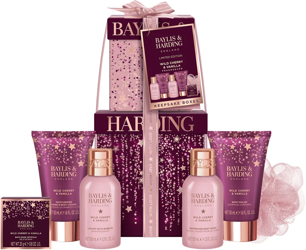 Baylis & Harding Wild Cherry & Vanilla - Набор косметики для тела Baylis Harding Wild Cherry Vanilla подарочный, с фруктовым ароматом