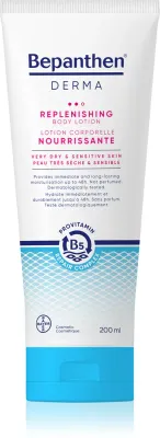 Молочко для тела Bepanthen DERMA Replenishing Body Lotion увлажняющее, для сухой и чувствительной кожи, 200 мл