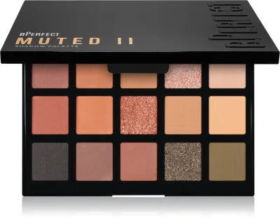 Палетка теней для век BPerfect Muted II Shadow Palette матовые и блестящие оттенки, 22,5 г