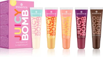 Набор блесков для губ essence Juicy Bomb пять оттенков по 10 мл, подарочный 04 Sugar Coated