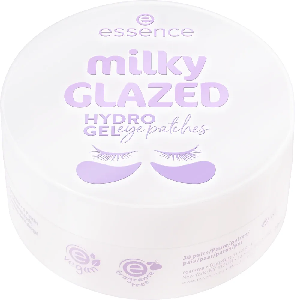 Патчи для кожи вокруг глаз essence milky GLAZED гидрогелевые, увлажняющие, 60 шт