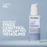 Масло для волос Goldwell Dualsenses Just Smooth Taming Oil разглаживающее, термозащита, для всех типов волос, 100 мл — фото 4