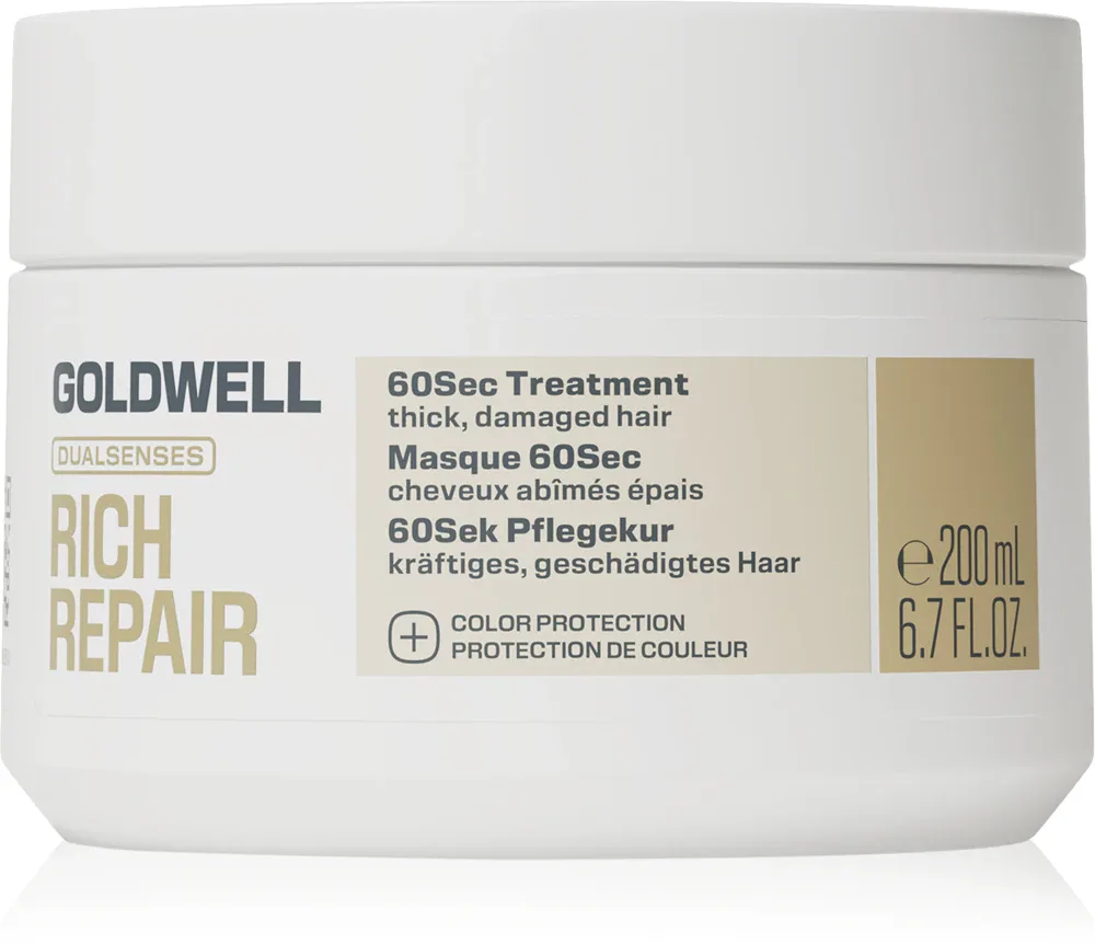 Маска для волос Goldwell Dualsenses Rich Repair 60Sec Treatment восстанавливающая, для сухих волос, 200 мл