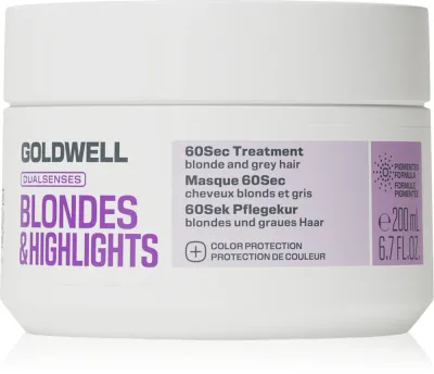 Маска для волос Goldwell Dualsenses Blondes Highlights 60Sec Treatment для светлых волос, нейтрализующая желтизну, 200 мл