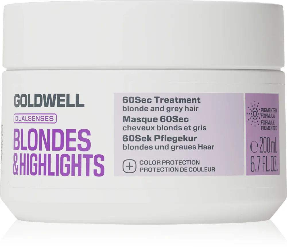 Маска для волос Goldwell Dualsenses Blondes Highlights 60Sec Treatment для светлых волос, нейтрализующая желтизну, 200 мл