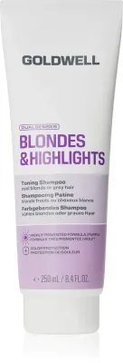 Шампунь для волос Goldwell Dualsenses Blondes Highlights Toning Shampoo тонирующий, для светлых волос, 250 мл