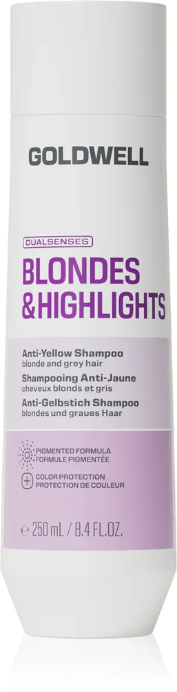 Шампунь для волос Goldwell Dualsenses Blondes Highlights Anti-Yellow Shampoo нейтрализующий желтизну, для светлых волос