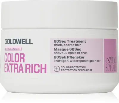 Маска для волос Goldwell Dualsenses Color Extra Rich 60Sec Treatment для окрашенных волос, защита цвета, 200 мл