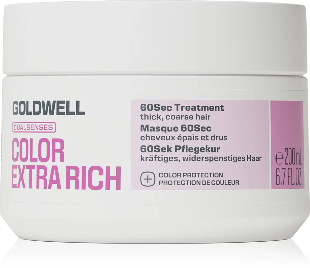 Маска для волос Goldwell Dualsenses Color Extra Rich 60Sec Treatment для окрашенных волос, защита цвета, 200 мл