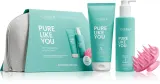 Набор для волос ICONIQUE Professional PURE LIKE YOU Set шампунь 250 мл, пилинг 200 мл и массажная щётка BrushArt, подарочный — фото 1