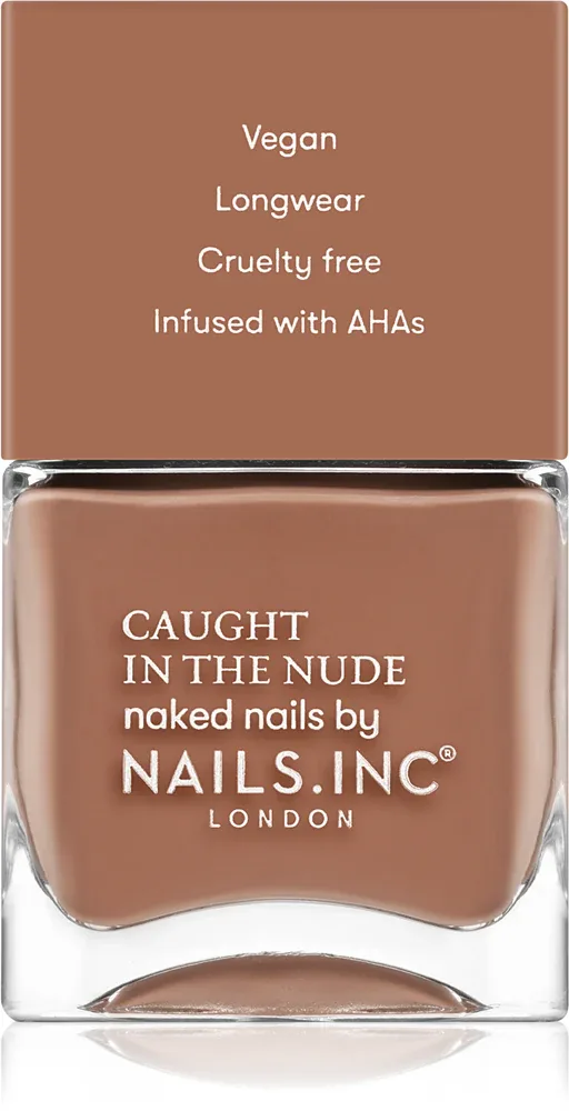 Лак для ногтей Nails Inc. Caught in the nude гелевый, с эффектом блеска, 14 мл, оттенок Tulum beach