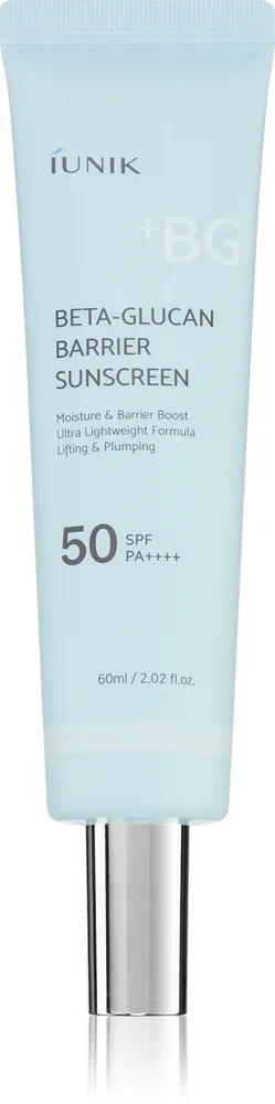 Крем солнцезащитный для лица iUnik Beta Glucan Barrier Sunscreen с очень высокой защитой, восстанавливающий барьер, 60 мл