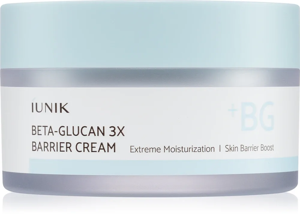 Крем для лица iUnik Beta Glucan 3X Barrier Cream восстанавливающий барьер, увлажняющий, 50 мл