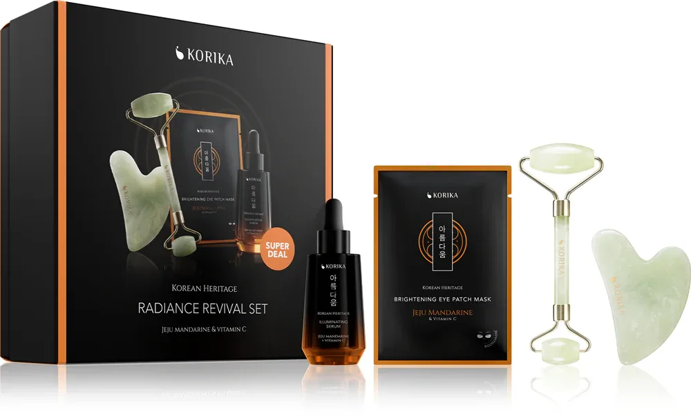 Набор для сияния кожи KORIKA Korean Heritage Radiance Revival Set сыворотка, патчи и приспособления для массажа, 3 шт