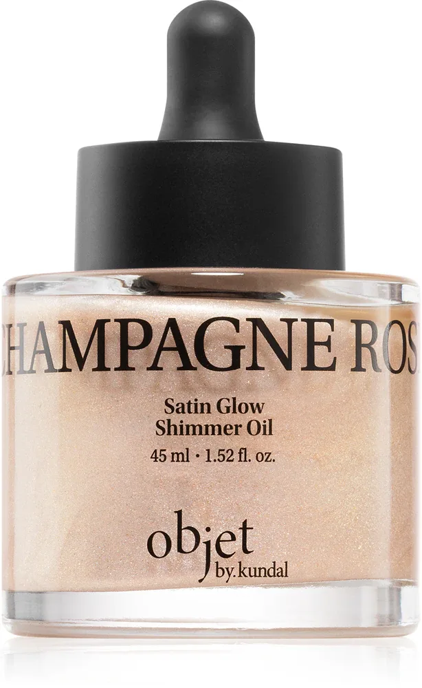 Масло для тела KUNDAL Objet Satin Glow Shimmer Oil с шиммером, увлажняющее, 45 мл, оттенок Sparkling Wine Rose