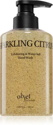 Жидкое мыло для рук KUNDAL Objet Exfoliating Waterfull Hand Wash с отшелушивающим действием, 380 мл z zapachem Sparkling Citrus