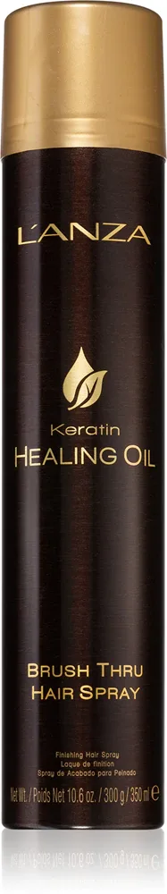 Спрей для укладки волос L'anza Keratin Healing Oil Brush Thru Spray с термозащитой, средняя фиксация, 300 мл