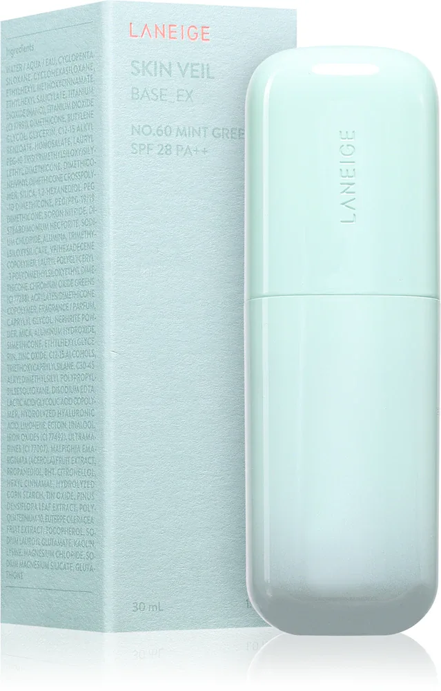 База под макияж LANEIGE Skin Veil Base EX корректирующая, с защитой от UV, 30 мл, оттенок Mint Green