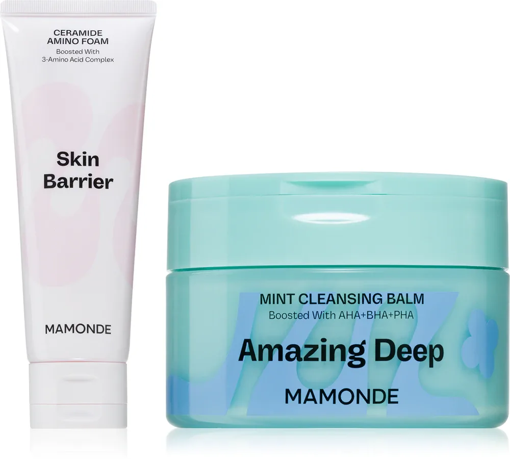 Набор для очищения лица MAMONDE Cleansing Duo Set с очищающим бальзамом и пенкой, для всех типов кожи