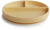 Тарелка детская Mushie Silicone Suction Plate на присоске силиконовая, жёлтая, 1 шт Daffodil — фото 2