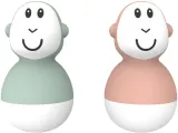 Игрушки для ванной Matchstick Monkey Endless Bathtime Fun Wobblers неваляшки, сине-жёлтые, 2 шт Mint Green & Dusty Pink — фото 1
