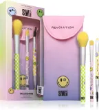 Набор кистей для макияжа Revolution S.W.Smiley On Cloud Nine дорожный, с косметичкой, 3 шт — фото 1