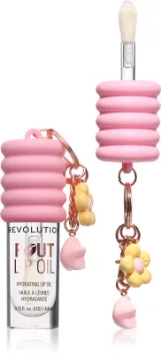 Масло для губ Revolution Pout Lip Oil With Charm блестящее, прозрачное, 4,6 мл Pink Charm
